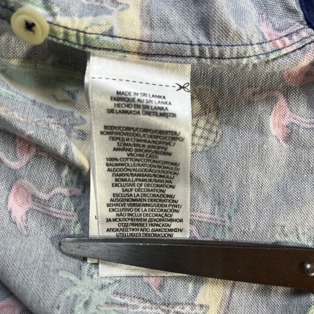 Ralph Lauren Shirt Mens XL Blue Flamingo Island Print Classic Fit Beach Tropical - Picture 6 of 9